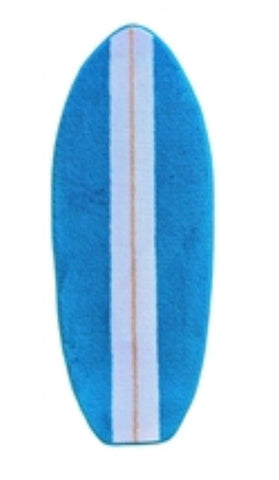 Aqua Teal Blue and White Surfboard Rug