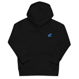 Kids Black Eco Organic Hoodie with Extremely Stoked Aqua Epic Wave Logo