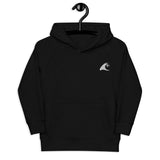 Kids Black Eco Organic Hoodie with Extremely Stoked®️ White Epic Wave Logo