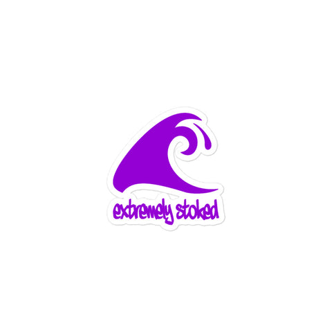 Extremely Stoked Purple Epic Wave Surf Sticker - Extremely Stoked