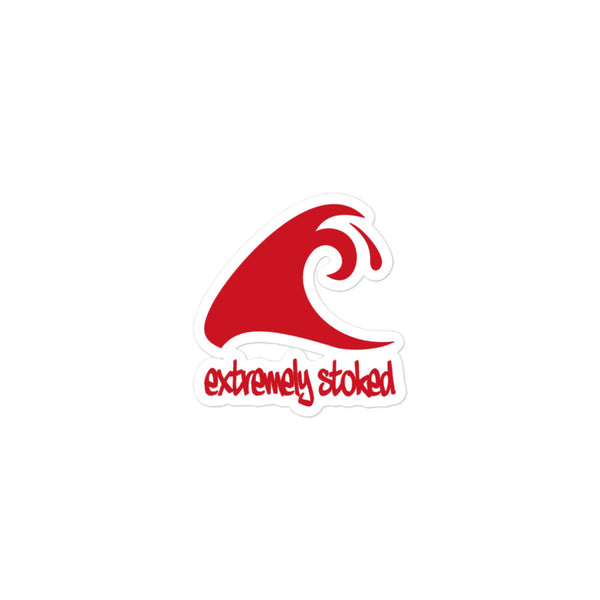 Extremely Stoked Red Epic Wave Surf Sticker - Extremely Stoked