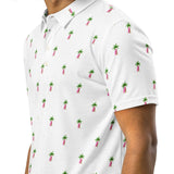 Palm Trees with Pink Surfboard Men's Polo Shirt - Slim Fit