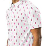 Hot Pink and Orange Mini Classic Surfboards Men's Polo Shirt