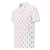 Hot Pink and Orange Mini Classic Surfboards Men's Polo Shirt