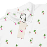 Palm Trees with Pink Surfboard Men's Polo Shirt - Slim Fit