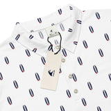 Red, White and Blue Mini Classic Surfboards Men's Polo Shirt