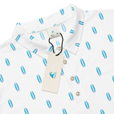 Aqua Blue and Pink Mini Classic Surfboards Men's Polo Shirt