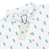 Aqua Blue and Hot Pink Mini Classic Surfboards Men's Polo Shirt