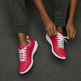 Men’s Cherry Red Athleisure Shoes with Extremely Stoked Epic Wave Logo