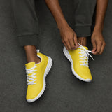 Men’s Yellow Athleisure Shoes with Extremely Stoked Epic Wave Logo