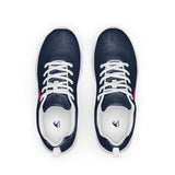 Men’s Navy Blue Athleisure Shoes with Extremely Stoked Hot Pink Epic Wave Logo