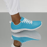 Men’s Ocean Aqua Blue Athleisure Shoes with Extremely Stoked Epic Wave Logo