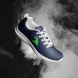 Men’s Navy Blue Athleisure Shoes with Extremely Stoked Lime Green Epic Wave Logo