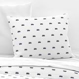 Navy Blue, White and Brown Classic Surf Bus Sheet Set from Surfer Bedding™️