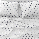 Navy Blue, White and Brown Classic Surf Bus Sheet Set from Surfer Bedding™️