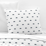 Navy Blue, White and Fresh Green Classic Surf Bus Sheet Set from Surfer Bedding™️