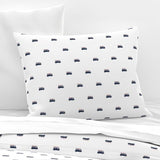 Navy Blue, White and Red Classic Surf Bus Sheet Set from Surfer Bedding™️ - Extremely Stoked