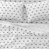 Navy Blue, White and Red Classic Surf Bus Sheet Set from Surfer Bedding™️ - Extremely Stoked