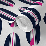 Navy Blue and Hot Pink Classic Surfboards Wallpaper - Extremely Stoked