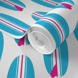 Aqua Blue and Hot Pink Classic Surfboards Wallpaper - Extremely Stoked