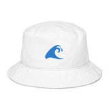 Extremely Stoked®️ Aqua Blue Epic Wave Logo on Organic Bucket Hat - Extremely Stoked