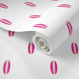 Surfer Girl Hot Pink and Orange Classic Mini Size Surfboards Wallpaper - Extremely Stoked