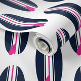 Navy Blue and Hot Pink Classic Surfboards Wallpaper - Extremely Stoked