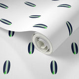 Navy Blue and Lime Green Classic Mini Size Surfboards Wallpaper