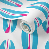 Aqua Blue and Hot Pink Classic Surfboards Wallpaper - Extremely Stoked