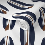 Navy Blue and Brown Classic Surfboards Wallpaper - Extremely Stoked