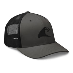 Extremely Stoked Epic Wave Gray and Black Trucker Cap