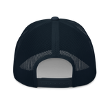 Navy Blue Trucker Hat with Red Epic Wave Logo | Surf Style Cap by Extremely Stoked®