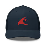 Extremely Stoked Navy Blue Trucker Cap with Red Epic Wave Logo