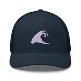 Extremely Stoked Navy Blue Trucker Cap with Lavender Epic Wave Logo