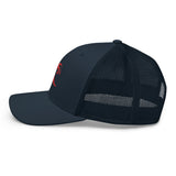 Extremely Stoked Navy Blue Trucker Cap with Red Epic Wave Logo