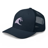 Extremely Stoked Navy Blue Trucker Cap with Lavender Epic Wave Logo