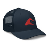 Extremely Stoked Navy Blue Trucker Cap with Red Epic Wave Logo