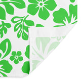 Lime Green Hawaiian Flowers Shower Curtain