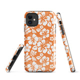 Orange and White Hawaiian Flowers Tough Case for iPhone®