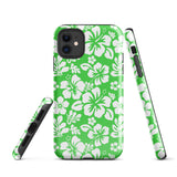 Lime Green and White Hawaiian Flowers Tough Case for iPhone®