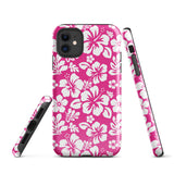 Hot Pink and White Hawaiian Flowers Tough Case for iPhone®