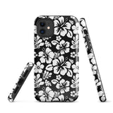 Black and White Hawaiian Flowers Tough Case for iPhone®