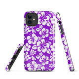 Purple and White Hawaiian Flowers Tough Case for iPhone®