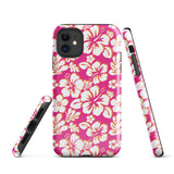 Hot Pink, Orange and White Hawaiian Flowers Tough Case for iPhone®