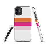 Orange and Pink Classic Surf Stripes Tough Case for iPhone®