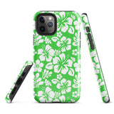 Lime Green and White Hawaiian Flowers Tough Case for iPhone®