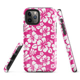 Hot Pink and White Hawaiian Flowers Tough Case for iPhone®