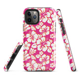 Hot Pink, Orange and White Hawaiian Flowers Tough Case for iPhone®