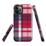 Red, White and Blue Surfer Plaid Tough Case for iPhone®