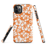 Orange and White Hawaiian Flowers Tough Case for iPhone®